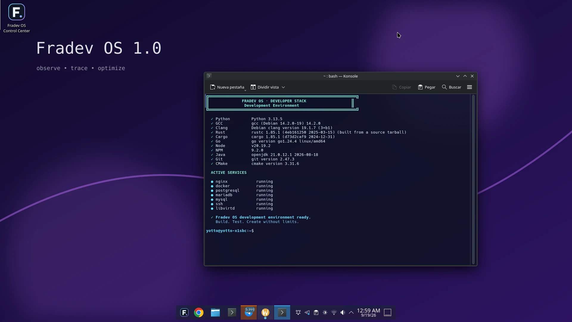 Fradev OS Developer Stack